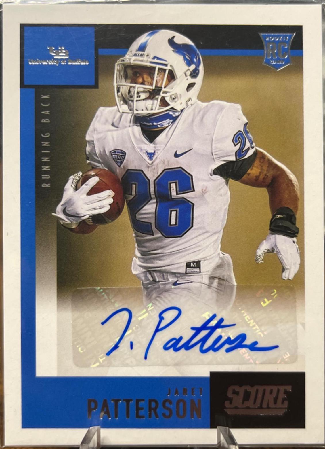 Jared Patterson #SA-JPT Football Cards 2021 Panini Chronicles Draft Picks Score Rookie Autographs