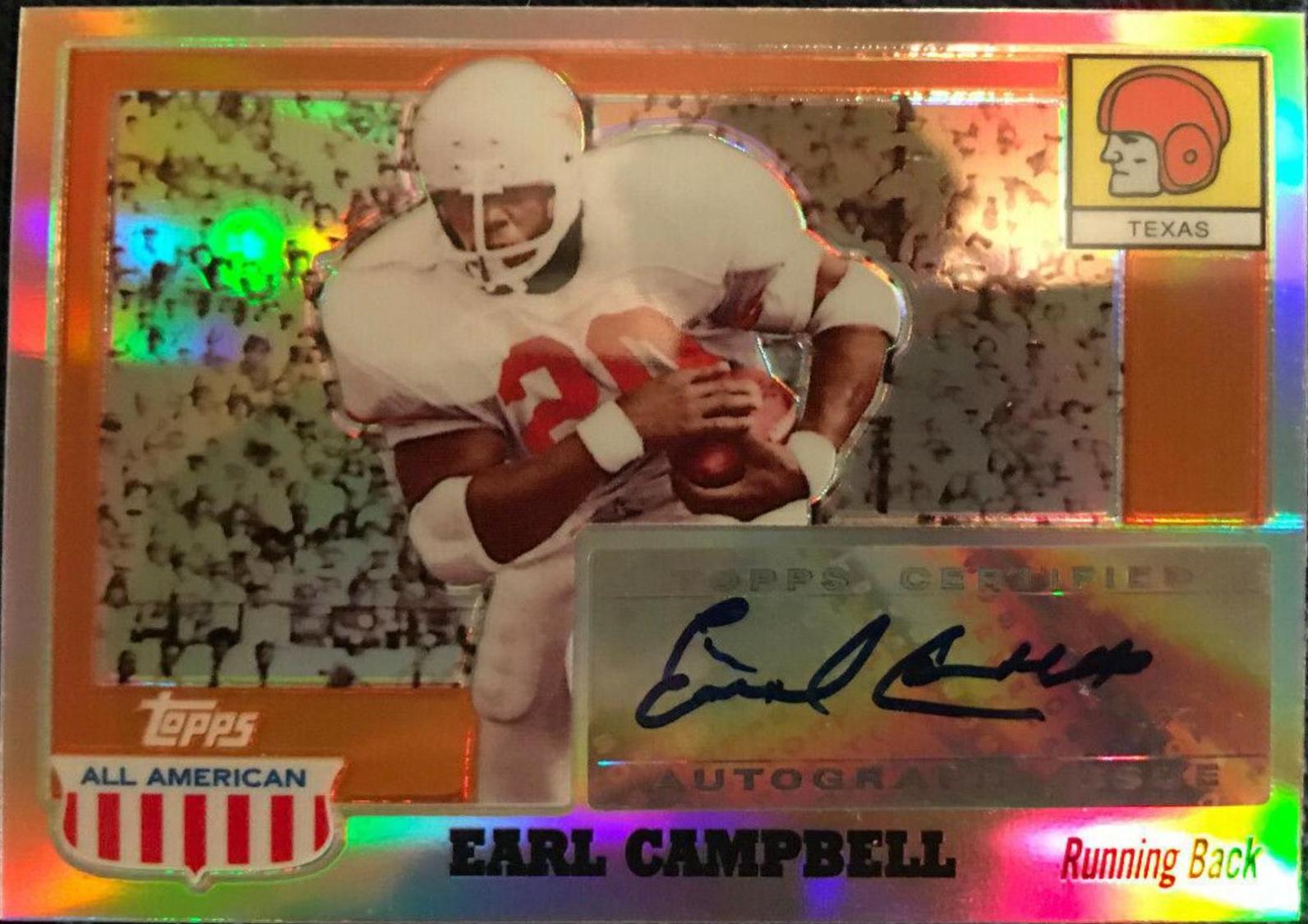 Earl Campbell #A-EC 2005 Topps All American Autograph Football