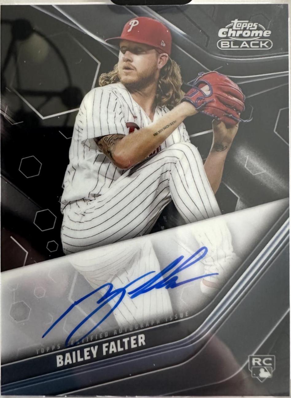 Bailey Falter #CBA-BF Baseball Cards 2023 Topps Chrome Black Autographs