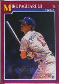 Mike Pagliarulo #42T Baseball Cards 1991 Score Traded