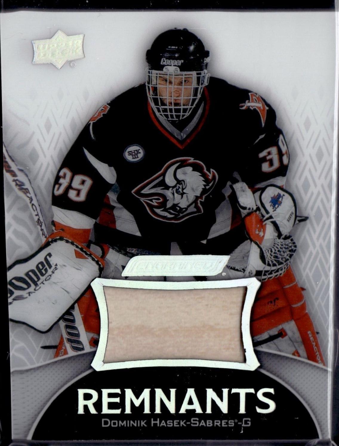 Dominik Hasek #R-HA Hockey Cards 2023 Upper Deck Engrained Remnants
