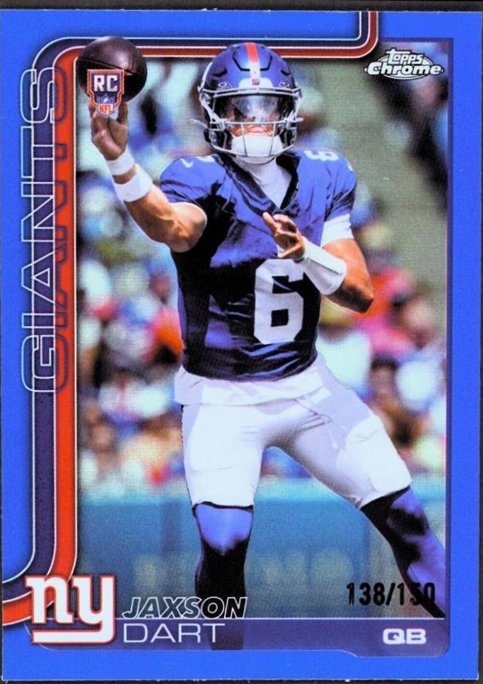 Jaxson Dart [Blue Refractor] #306 Prices | 2025 Topps Chrome