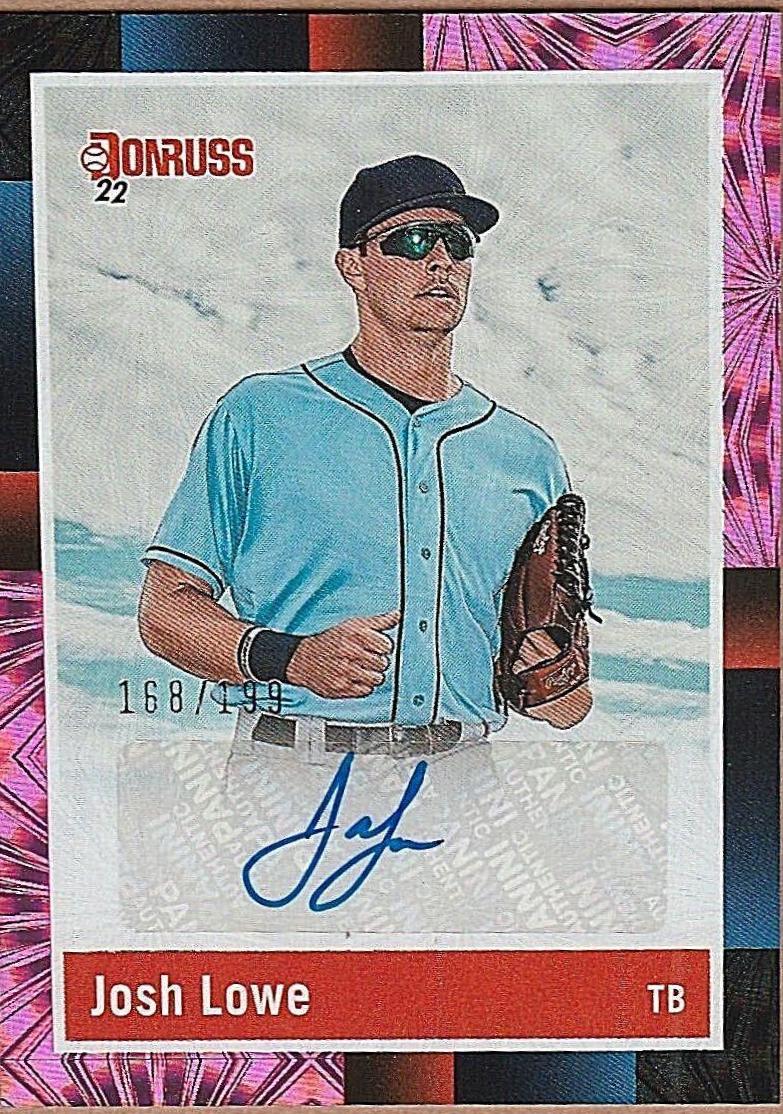 Josh Lowe #R88S-JL 2022 Panini Donruss Retro 1988 Signatures Baseball