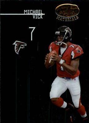 Michael Vick #4 Football Cards 2005 Leaf Certified Materials