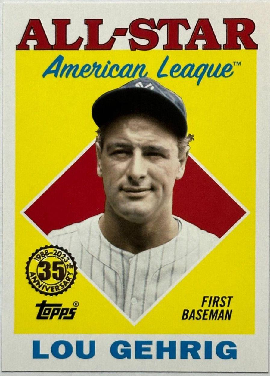 Lou Gehrig #88AS-27 Baseball Cards 2023 Topps 1988 All Star