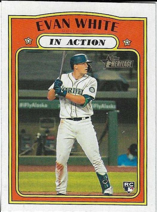 Evan White #134 Baseball Cards 2021 Topps Heritage