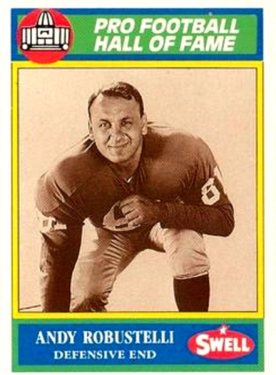 Andy Robustelli #43 Football Cards 1990 Swell Greats