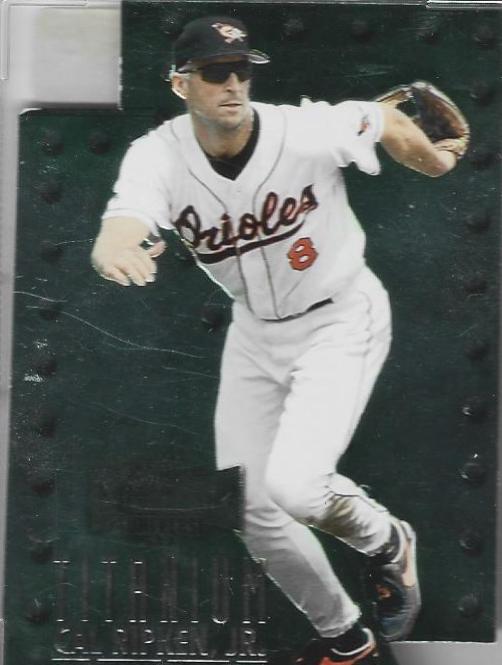Cal Ripken Jr #8 Baseball Cards 1997 Metal Universe Titanium