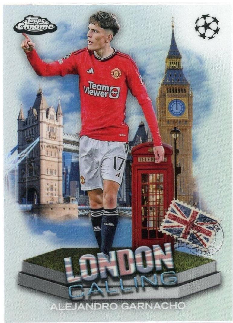 Alejandro Garnacho #LC-9 Soccer Cards 2023 Topps Chrome UEFA Club London Calling