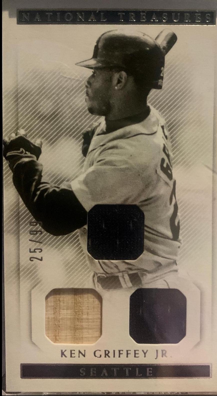 Ken Griffey Jr #CM-KG Baseball Cards 2018 Panini National Treasures Century Materials Trios
