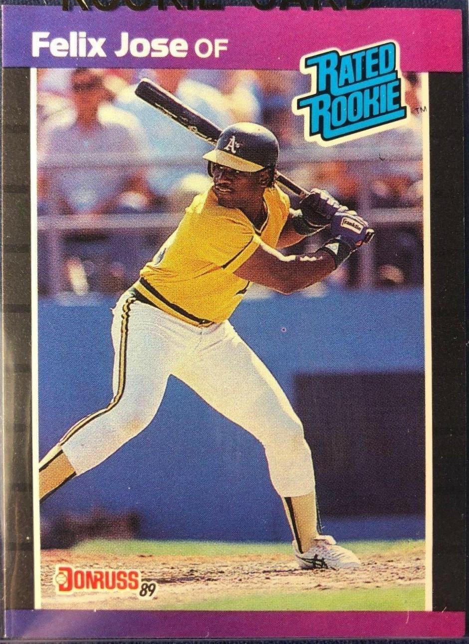 Felix Jose #38 Baseball Cards 1989 Donruss