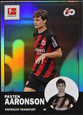 Paxten Aaronson #TAN-18 Soccer Cards 2023 Topps Chrome Bundesliga 1963 Topps