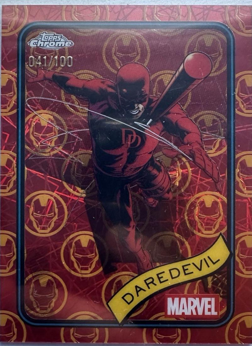 Daredevil Iron Man Red & Gold Lazer Refractor