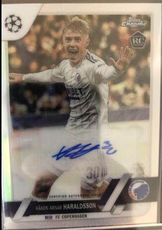 Hakon Arnar Haraldsson #CA-HH Soccer Cards 2022 Topps Chrome UEFA Club Competitions Autographs