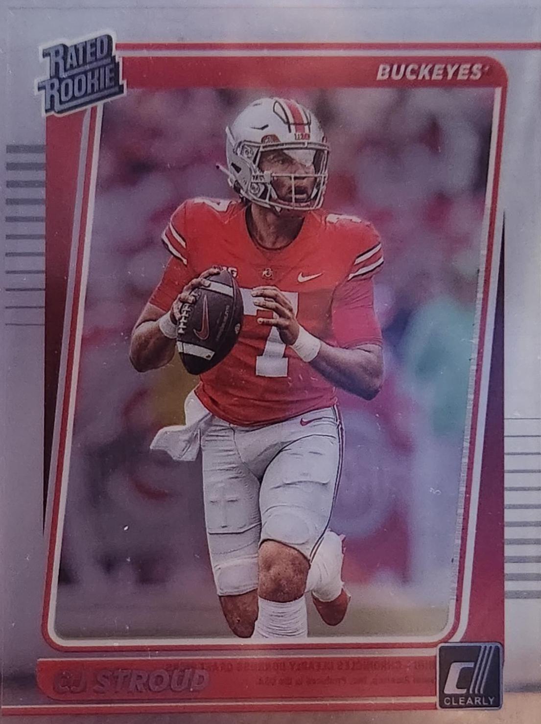 C. J. Stroud #27 Football Cards 2023 Panini Chronicles Draft Picks Clearly Donruss