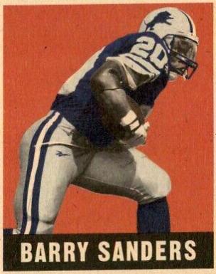 Barry Sanders #4 Football Cards 1997 Leaf Reproductions