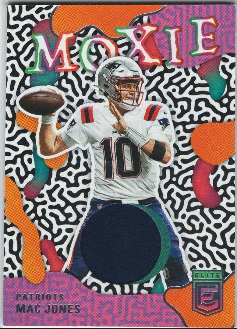 Mac Jones #MO-27 Football Cards 2022 Panini Donruss Elite Moxie