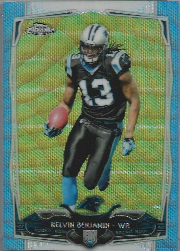 Kelvin Benjamin [Ball at Waist Blue Wave Refractor] #124