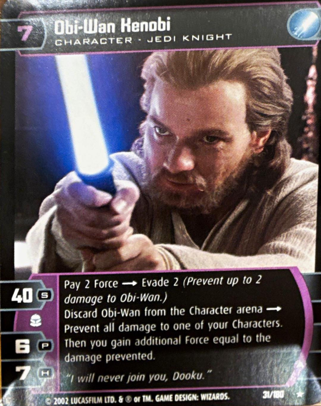 スターウォーズ TCG オビ＝ワン・ケノービ 31/180 foil Obi-Wan Kenobi [Foil] #31 Prices | Star Wars TCG Attack of the