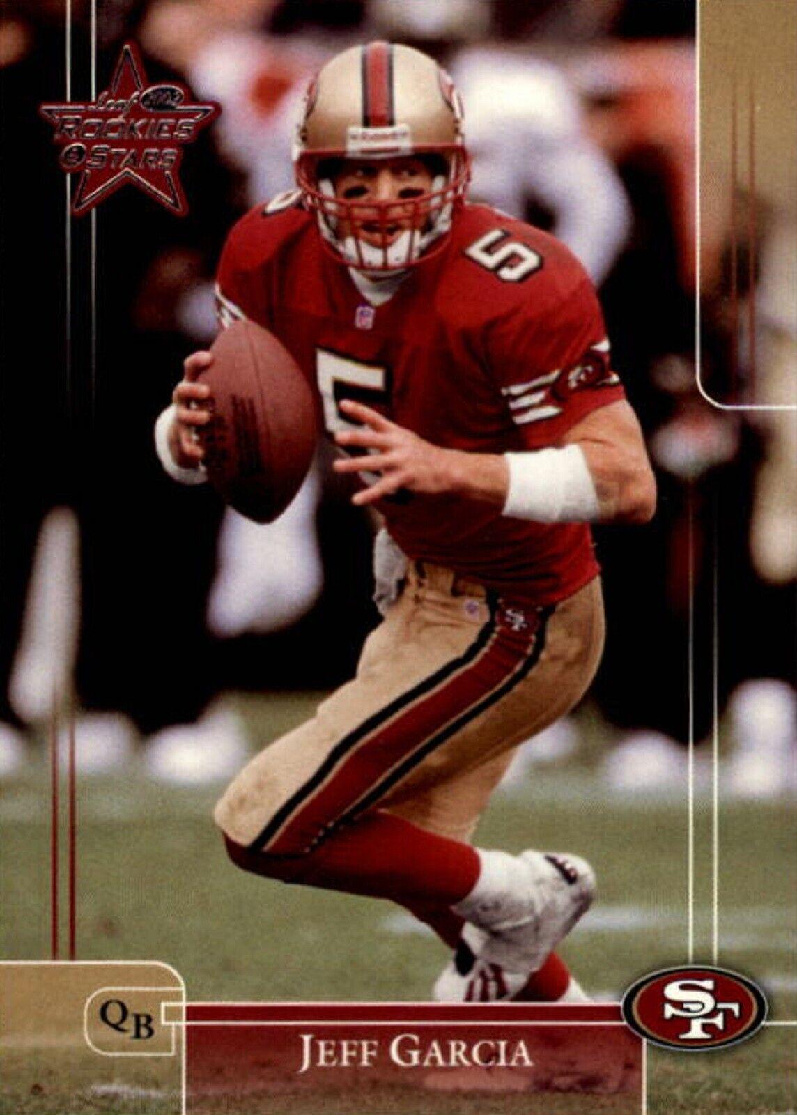Jeff Garcia #81 Football Cards 2002 Leaf Rookies & Stars