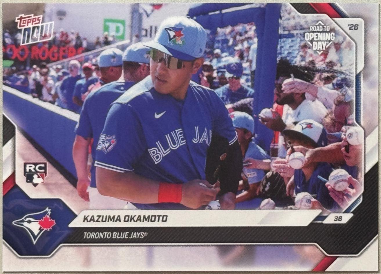 Kazuma Okamoto #OD-49 2026 Topps Now Road to Opening Day Baseball