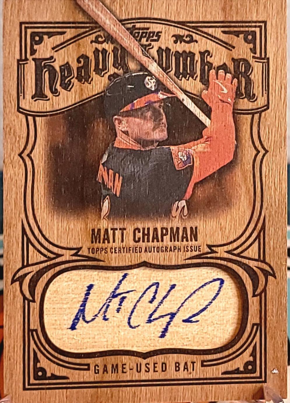 Matt Chapman #HLAR-MC 2026 Topps Series 2 Heavy Lumber Autograph Relic Baseball