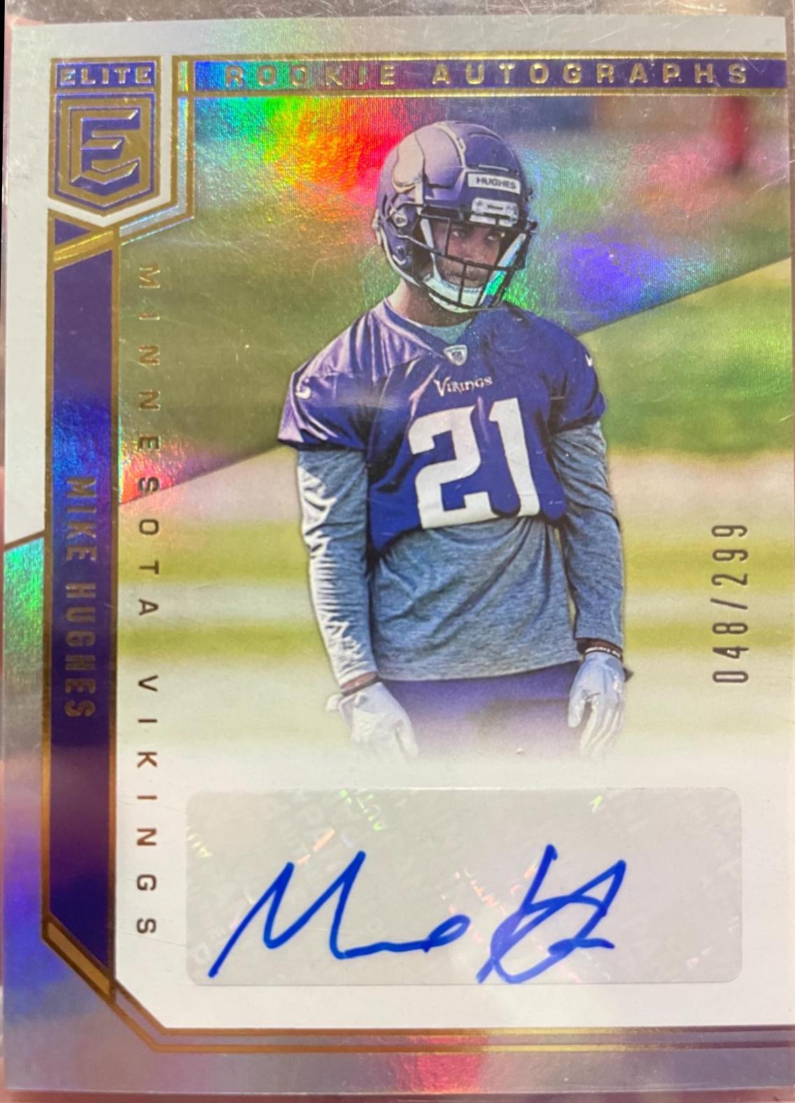 Mike Hughes #RA-MHG Football Cards 2018 Panini Donruss Elite Rookie Autographs