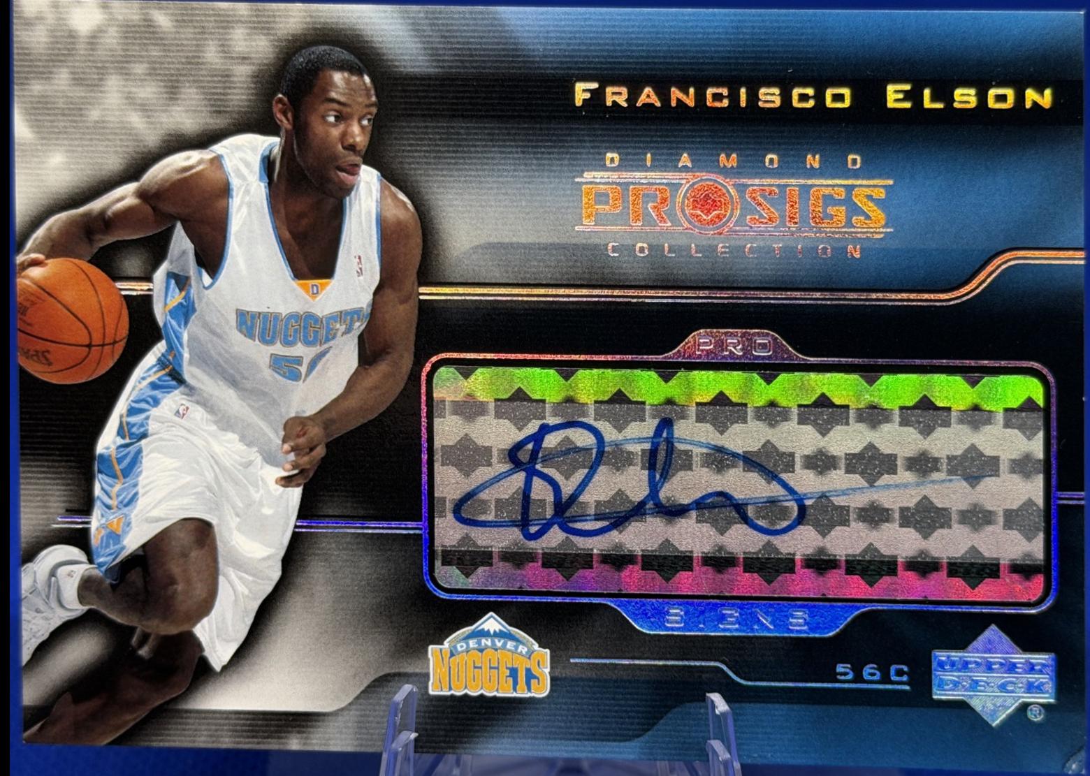 Francisco Elson #PS-FE 2004-05 Upper Deck Pro Sigs Basketball Pro Signs