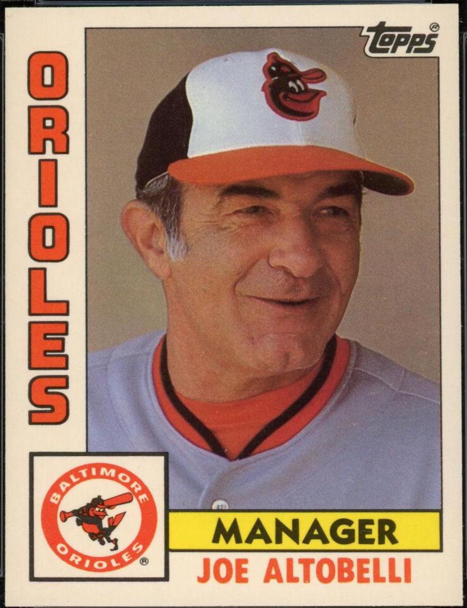 Joe Altobelli #21 Baseball Cards 1984 Topps Tiffany