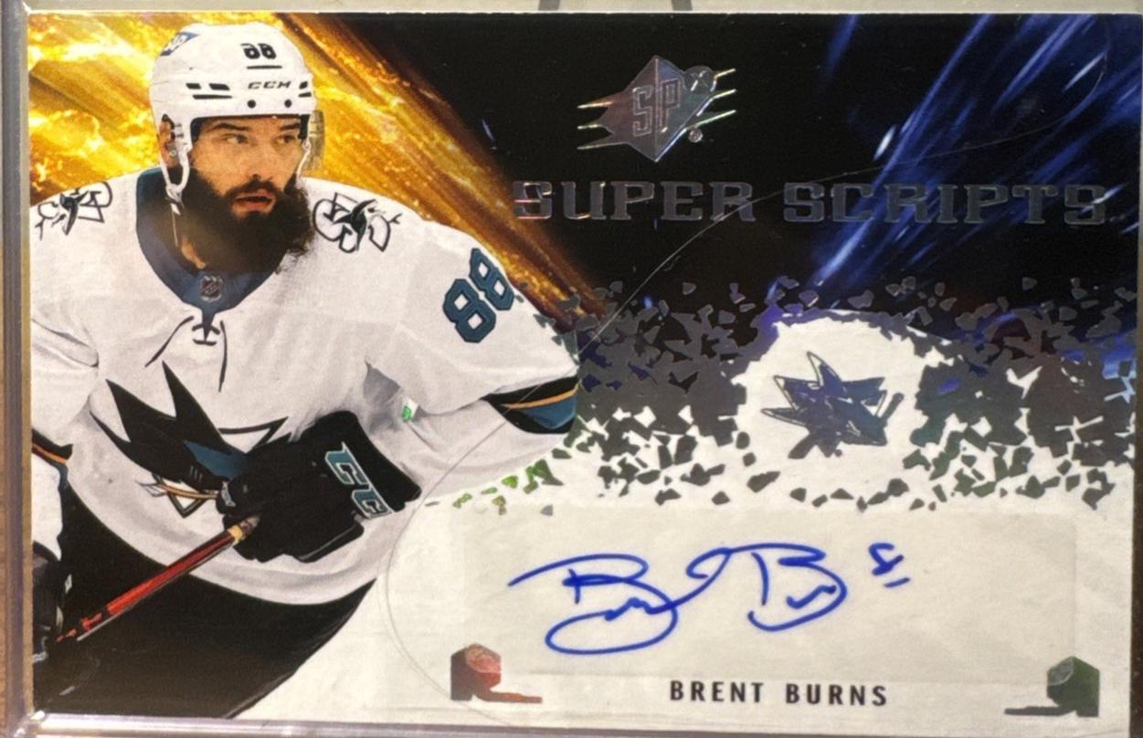 Brent Burns #SS-BU Hockey Cards 2021 SPx Superscripts
