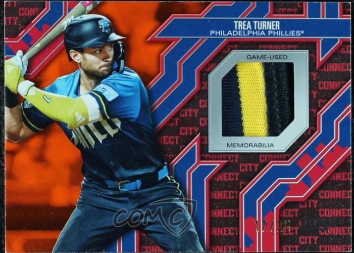 Trea Turner [Orange] #CC2-TT Prices | 2025 Topps City Connect Swatch ...