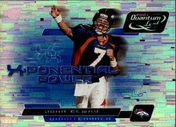 John Elway #XP6 Football Cards 2001 Quantum Leaf X Ponential Power