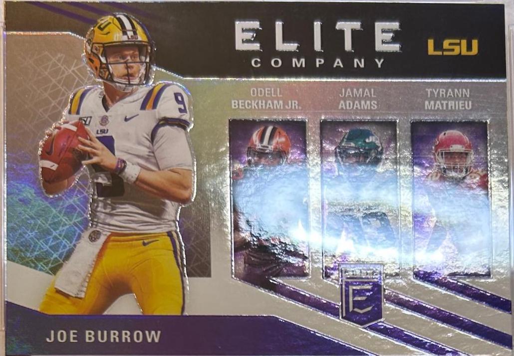 Joe Burrow /Beckham /Adams /Mathieu Donruss Elite Company #1 Football Cards 2020 Panini Donruss Elite Company