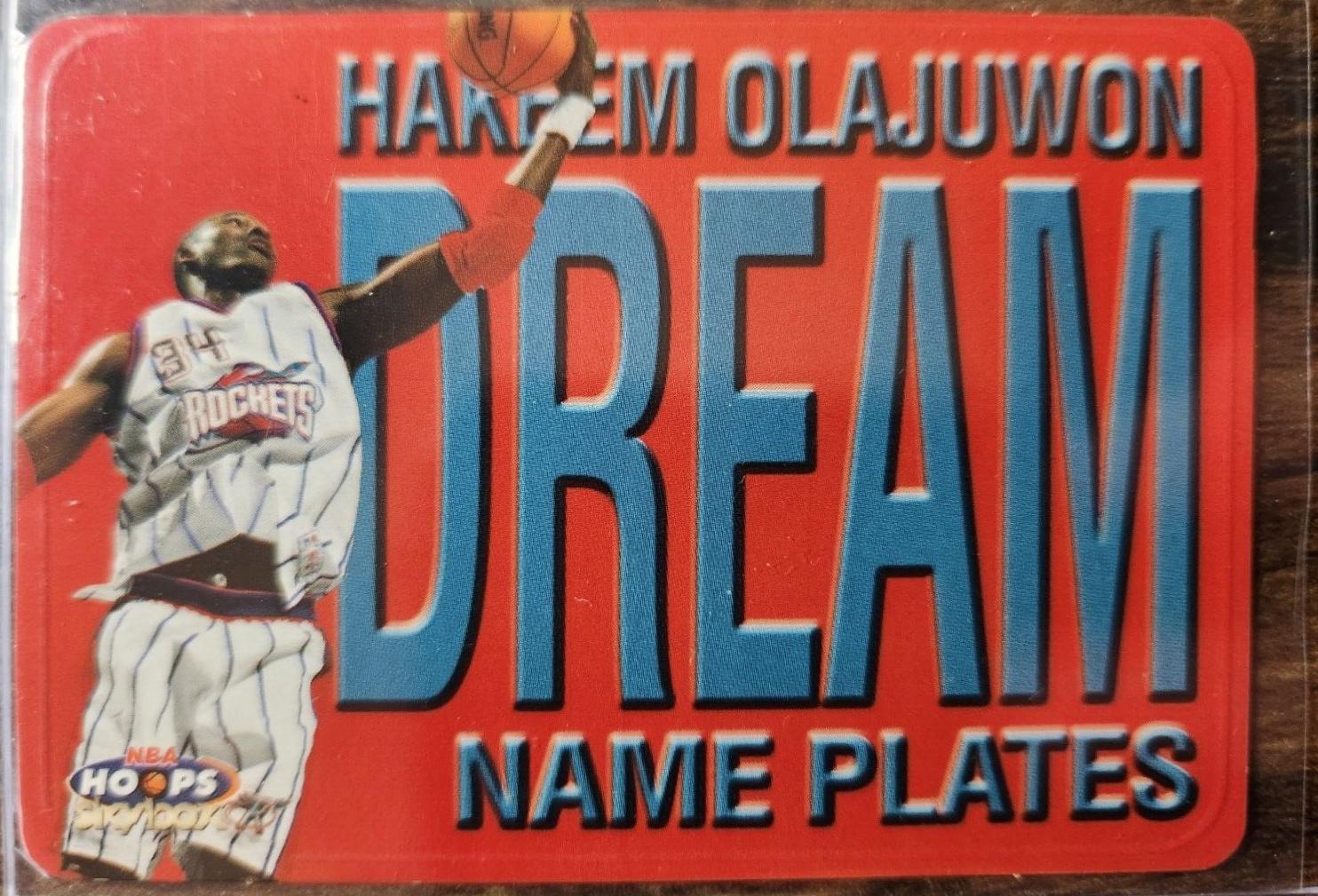 Hakeem Olajuwon #5 Basketball Cards 1999 Hoops Name Plates