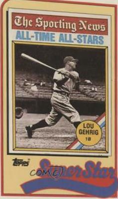 Lou Gehrig #21 Baseball Cards 1989 Topps Ljn Baseball Talk