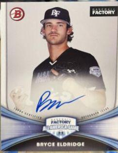 Bryce Eldridge #AA-BE Baseball Cards 2023 Bowman Draft Under Armour All America Game Autographs