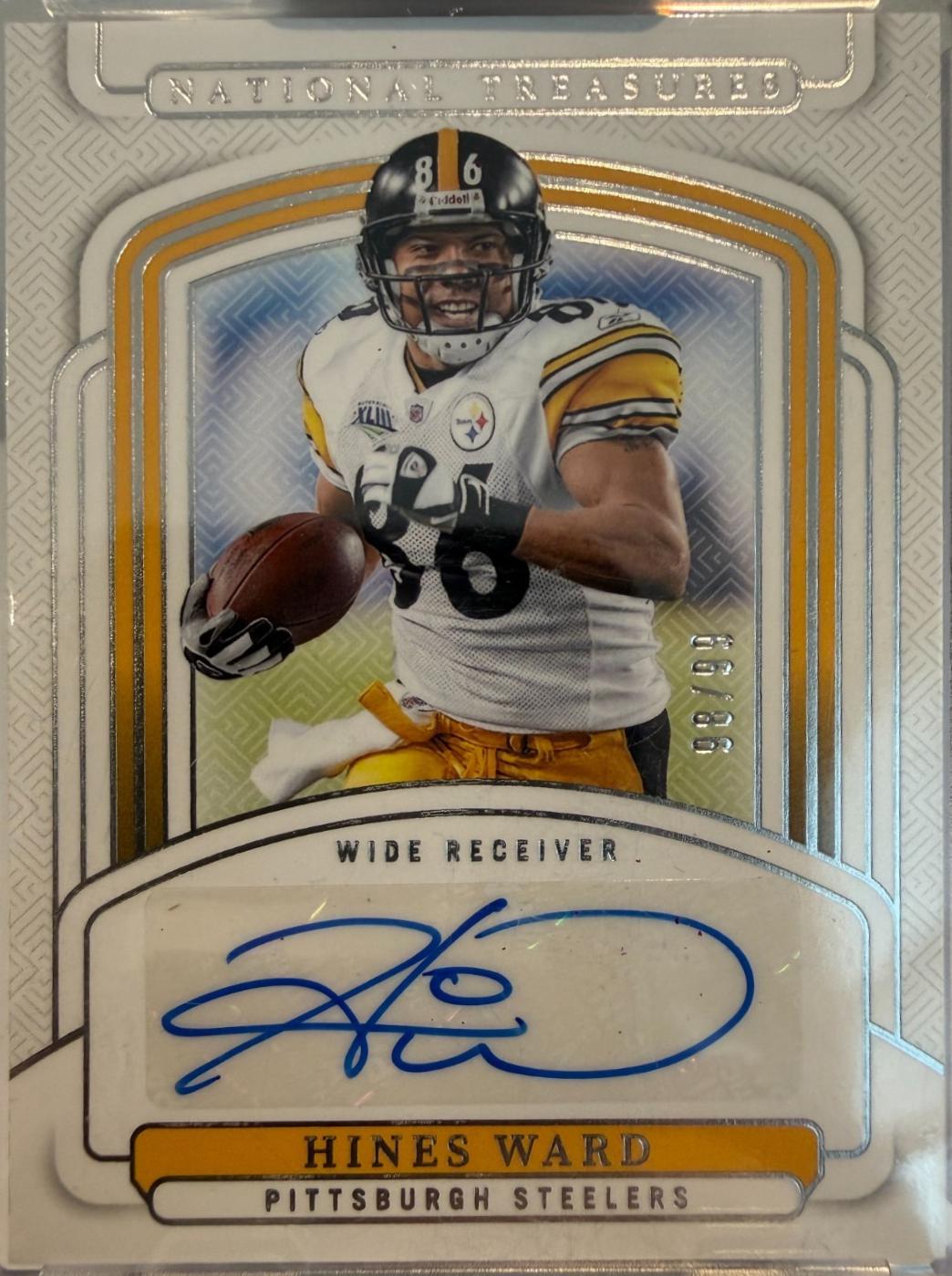 Hines Ward #16 2024 Panini National Treasures Football Signatures
