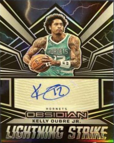 Kelly Oubre Jr #LS-KHC Basketball Cards 2022 Panini Obsidian Lightning Strike Signatures