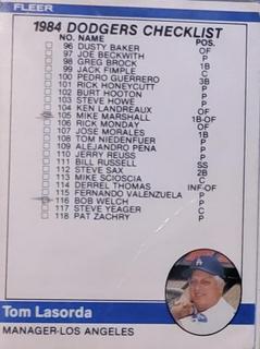 Dodgers/A's Checklist