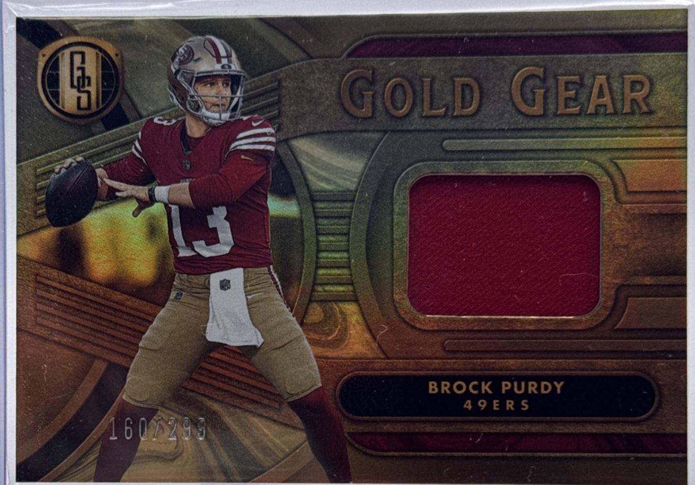 Brock Purdy #GG-BPY Football Cards 2024 Panini Gold Standard Gold Gear