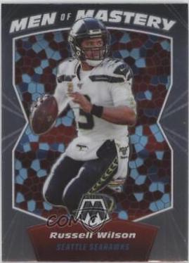 Russell Wilson #MM19 Football Cards 2020 Panini Mosaic Men of Mastery