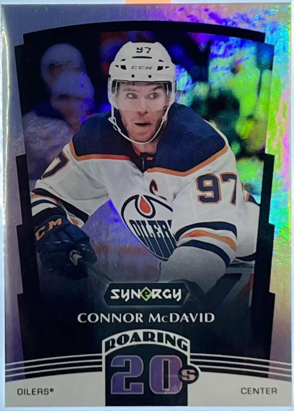 Connor McDavid #R-18 Hockey Cards 2020 Upper Deck Synergy Roaring 20's
