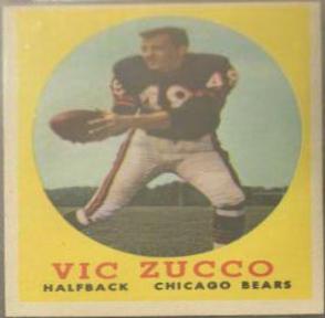 Vic Zucco #36 Football Cards 1958 Topps