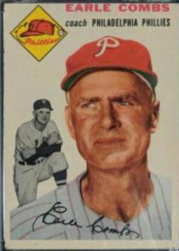 Earle Combs #183 Baseball Cards 1954 Topps