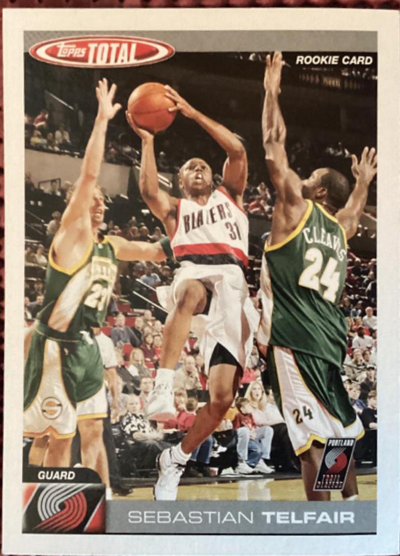 Sebastian Telfair #338 Basketball Cards 2004 Topps Total
