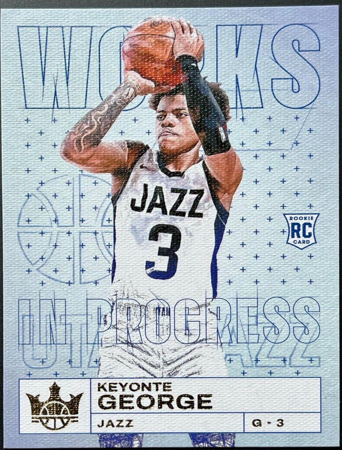 Keyonte George #11 Basketball Cards 2023 Panini Court Kings Works in Progress