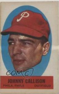 Johnny Callison Baseball Cards 1963 Topps Peel Offs