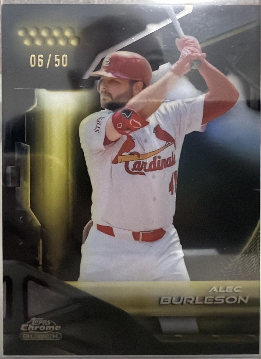 Alec Burleson #96 2026 Topps Chrome Black Baseball