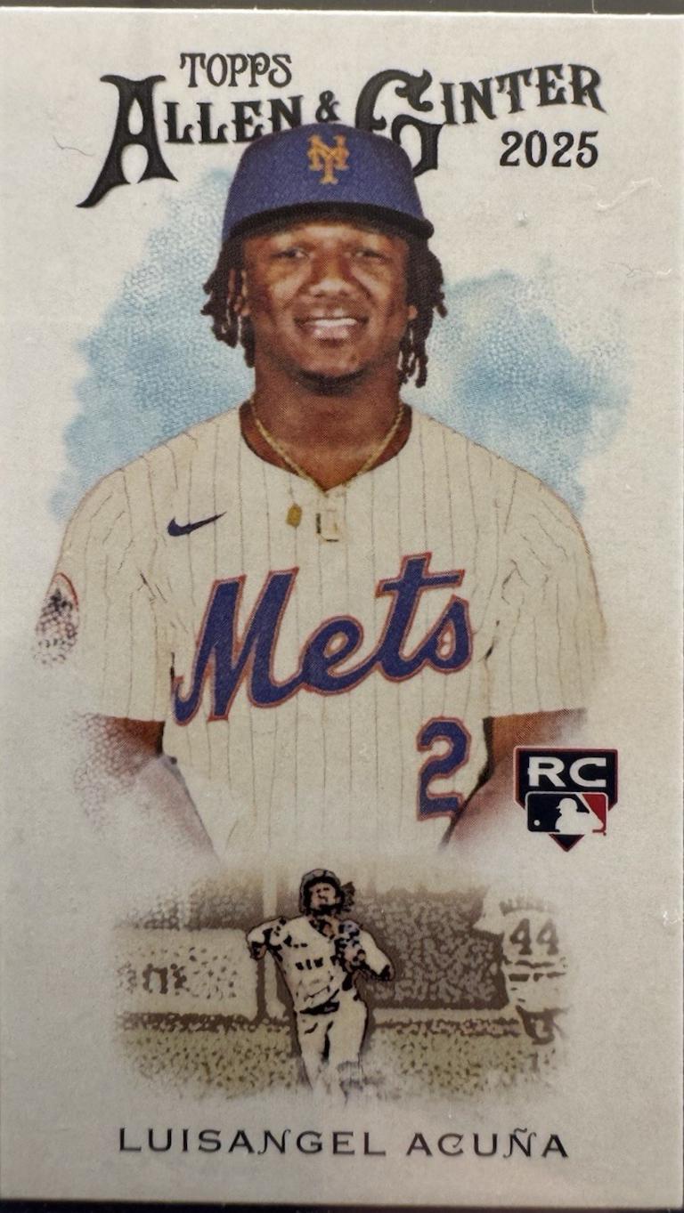 Luisangel Acuna #N222-22 Prices | 2025 Topps Allen and Ginter 1889 Luisangel Acuna #N222-22 Prices | 2025 Topps Allen and Ginter 1889