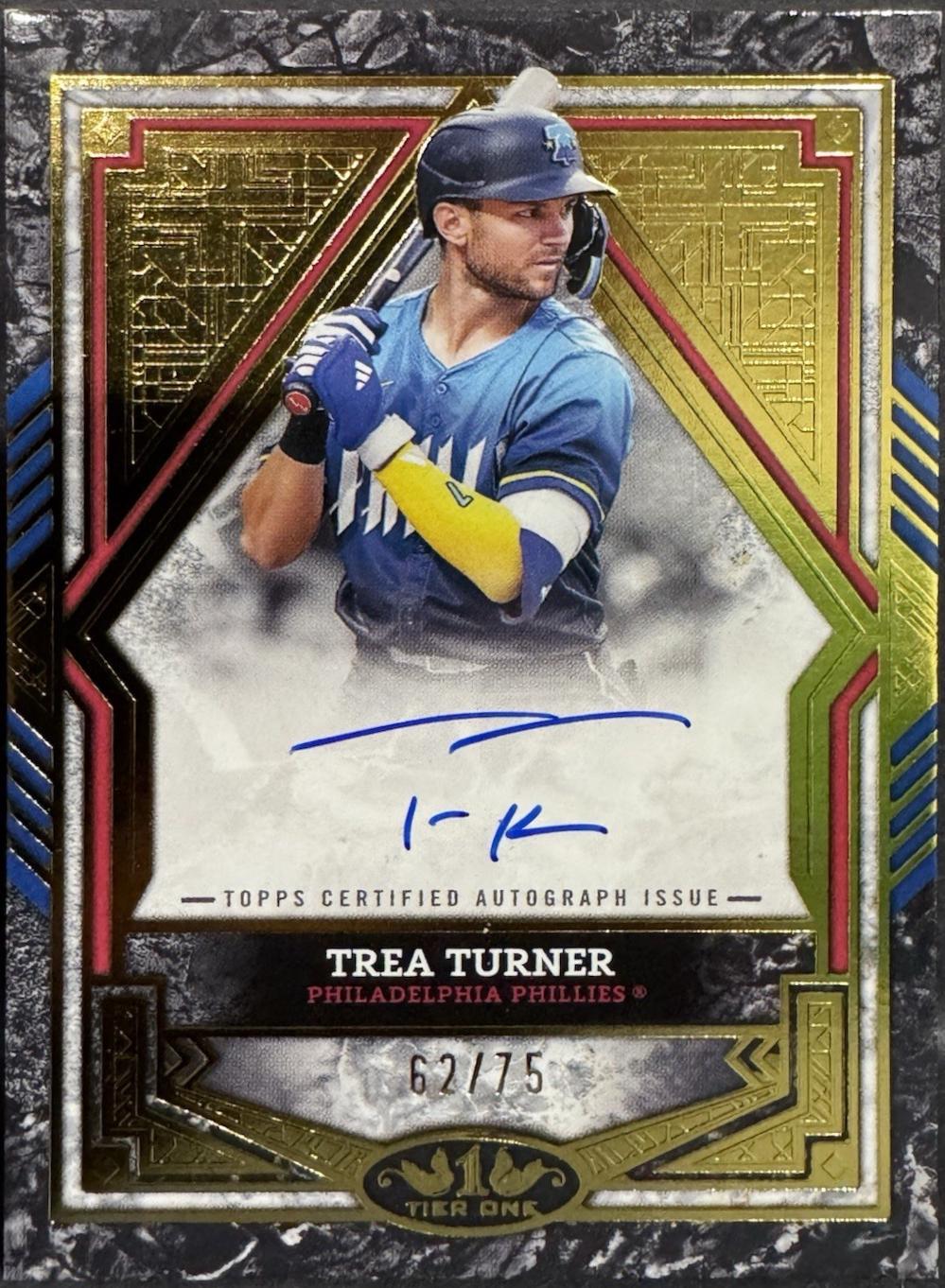 Trea Turner #BA-TT Prices | 2025 Topps Tier One Base Autograph 
